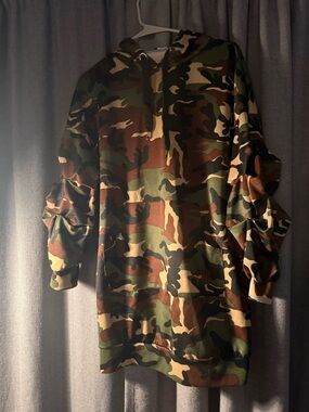 Fashion Nova Camo Hooded Sweatshirt - Green, Brown, Tan, Black